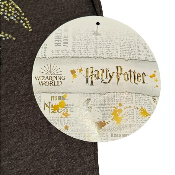 Harry Potter Glitter SZ Small T-shirt Grey Iconic Warner Bros. Universal Studios - Picture 4 of 5